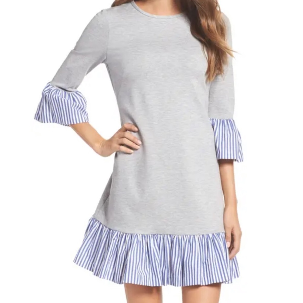 Eliza J Flounce Hem Sweatshirt Dress - Picture 2 of 11